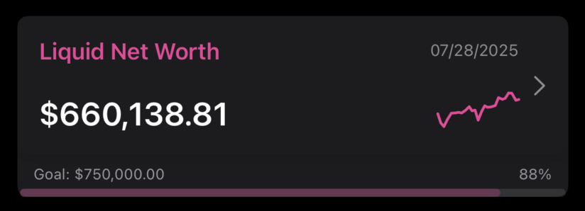 Ample app liquid net worth dashboard